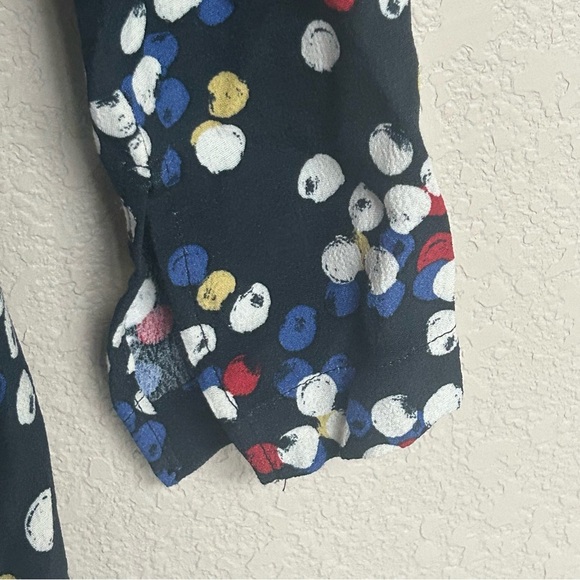 Zara Lexi Women’s Long Sleeve Midi Dress XS Black Multicolor Polka Dot Print - Picture 5 of 8